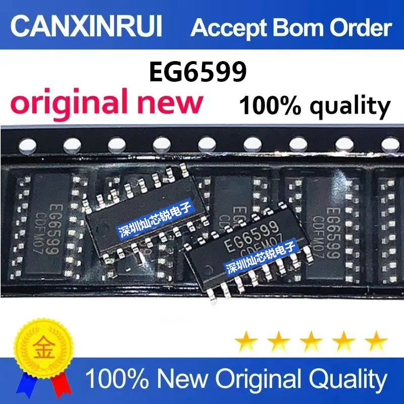 (5-100 Pieces) Brand New Original EG6599 SOP16 Integrated Circuit Chip for L6599 Power Monitoring IC Compatible Replacement