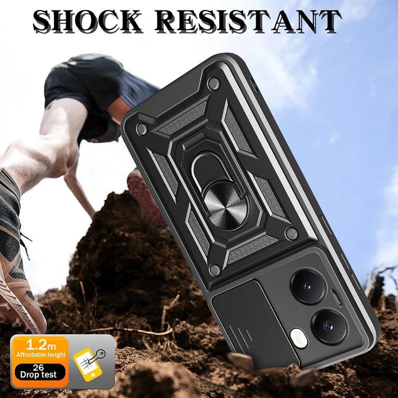 For Xiaomi Poco X7/X6/X5 pro 5G Shockproof Armor Case with Car Magnetic Ring Holder - Phone Cover Protector image 6