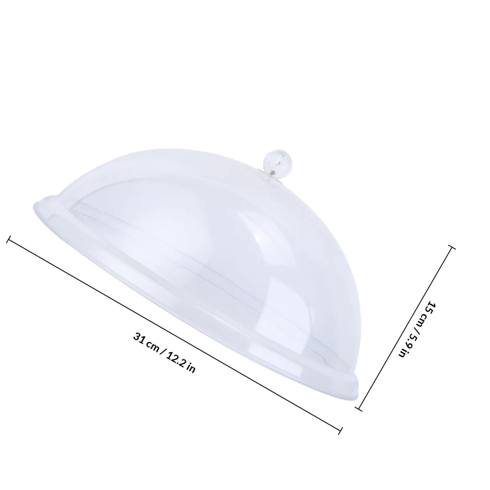1Pcs Food Cover Tent Transparent Acrylic Pc Round Shape 12 Inches Dust Proof Fly Bug Mosquito Protection Food Cover for Bbq