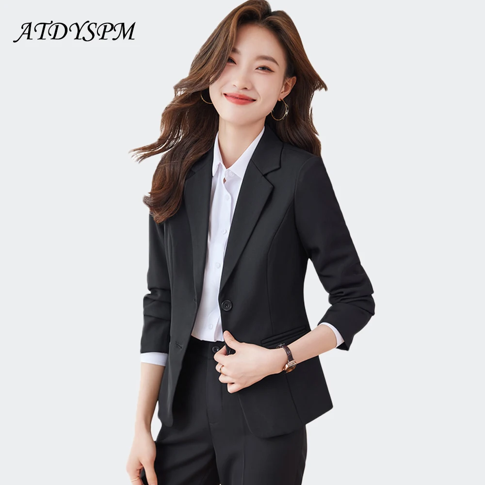 

New 2024 Spring Women Fashion Blazer Coat Vintage Long Sleeve Female Outerwear Chic Veste Office Lady Elegant Tops Clothing