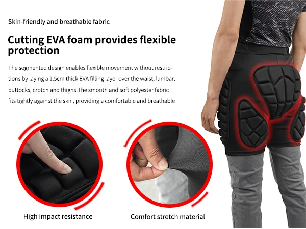 WOSAWE Motorcycle Shorts Skating Hip protector MTB Motocross Hip Paddeds Skiing Snowboard Shorts Protective Gear image 5