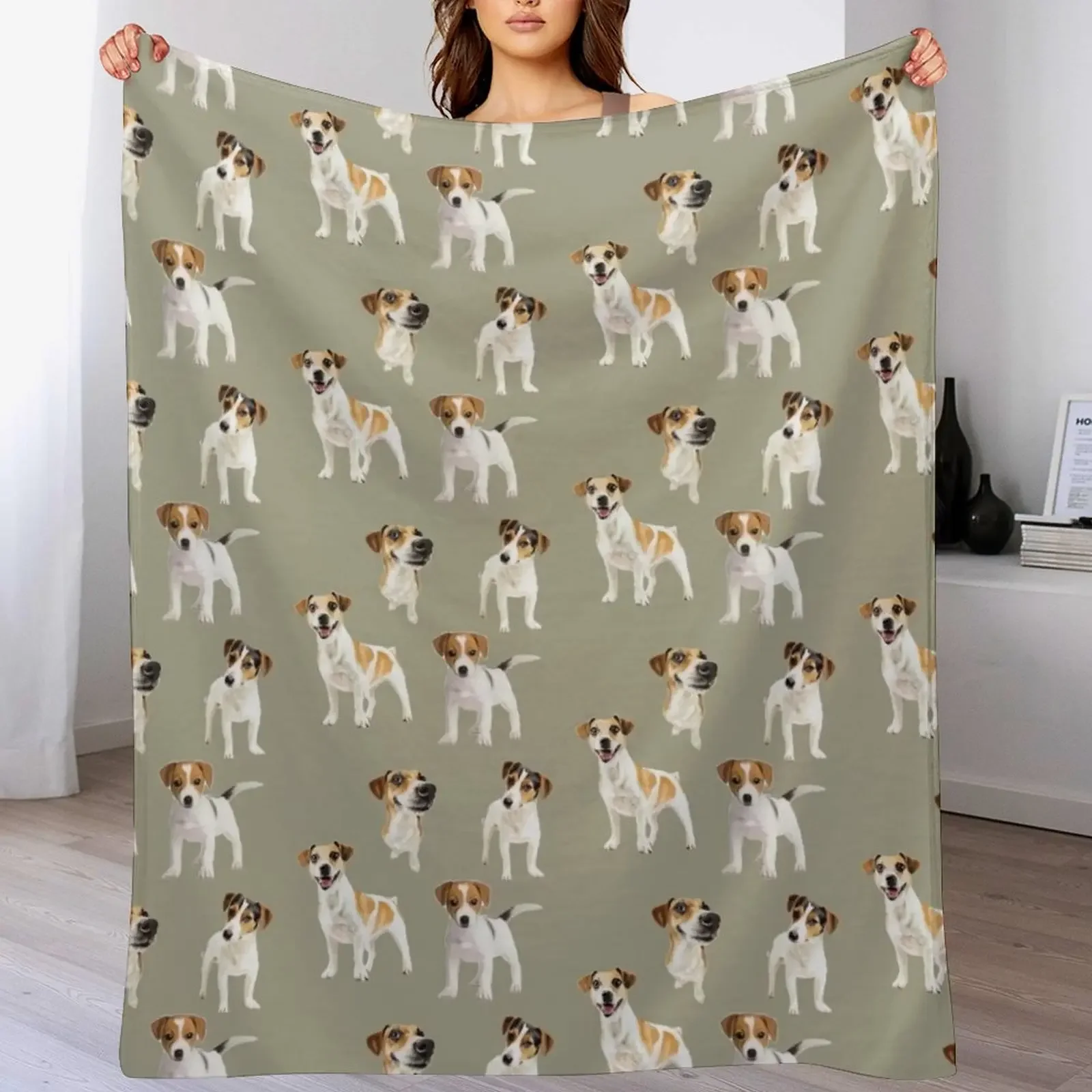 Jack Russell Terrier dogs Throw Blanket Furrys Retros Winter beds Blankets