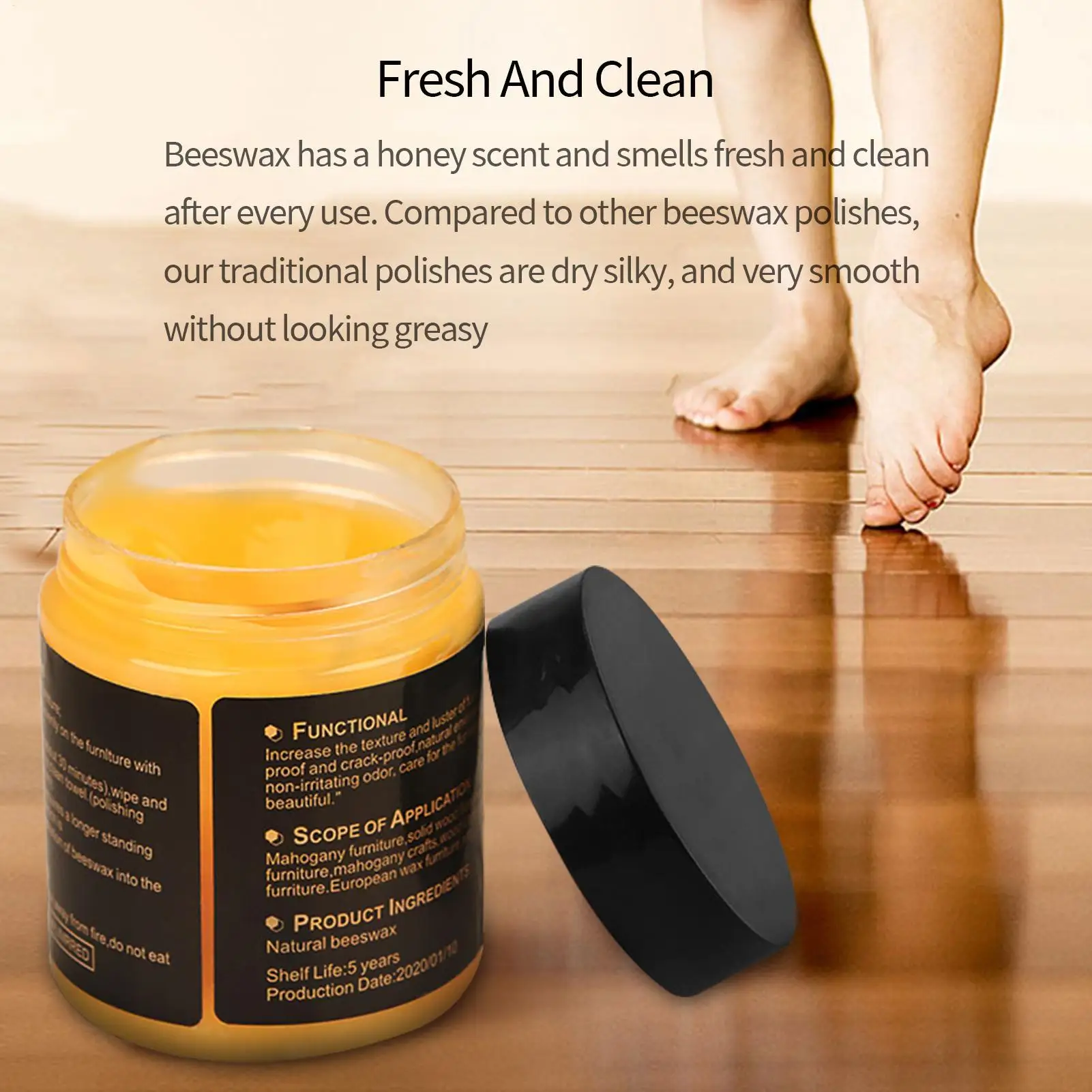 Furniture polishing beeswax Natural Beewax For Polishing And Cleaning Wood Furniture floor maintenance renovation Polishing