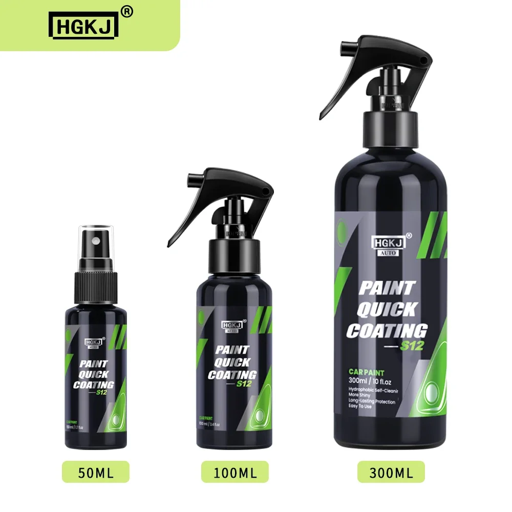 Quick Coat HGKJ S12 Liquido Nano Ceramica Rivestimento per auto Vernice automatica Cera spray Idrofobico Antigraffio Proteggi il rinnovamento della