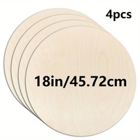 1/2/4pcs 18inch Crafts Wood Circle,cut Blank Round Wood Chip Blank Round Wood Circle,wood Circle for Painting,DIY Door Hanger,ho