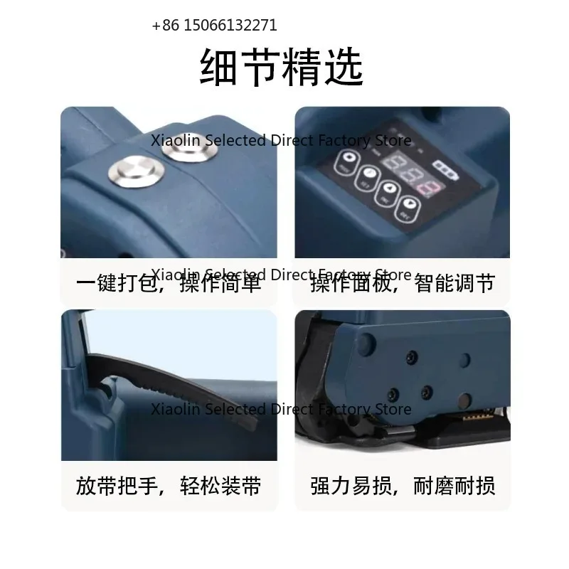 Automatic Belt Threading Machine with Wooden Box Free Manual Option Pallet Bundling Machine for Efficient Belt Management