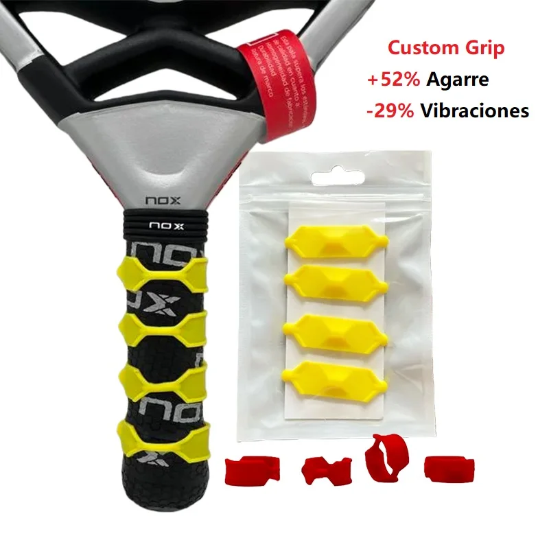 Anel antiderrapante para raquete, várias cores disponíveis, forte resistência ao desgaste, melhora a estabilidade do aperto, acessório para padel.