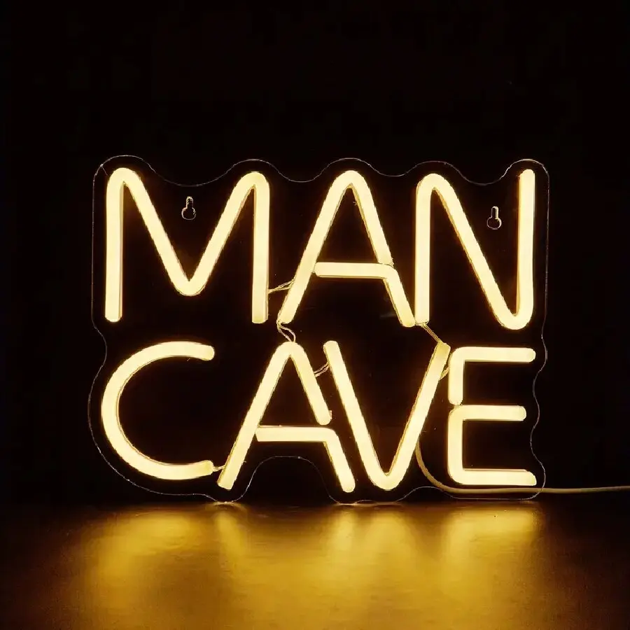 Man Cave Skull Smoke Neon Light Sign for Gamer Room Wall Decor, Sign for Bedroom Home Bar Shop Pub Bistro Party Hotel Decor