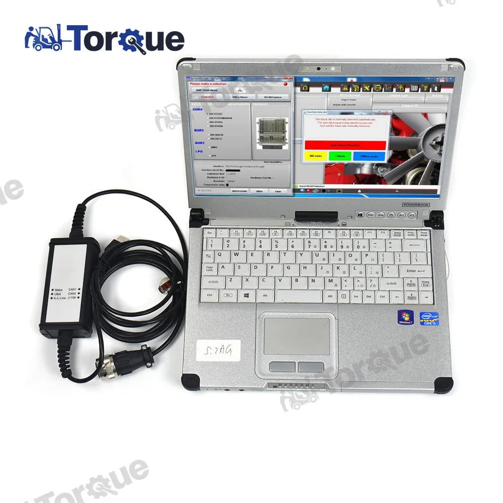 

For Deutz SerDia2010 diagnostic scanner and programming tool used controllers for Deutz truck excavator with CF C2 Laptop