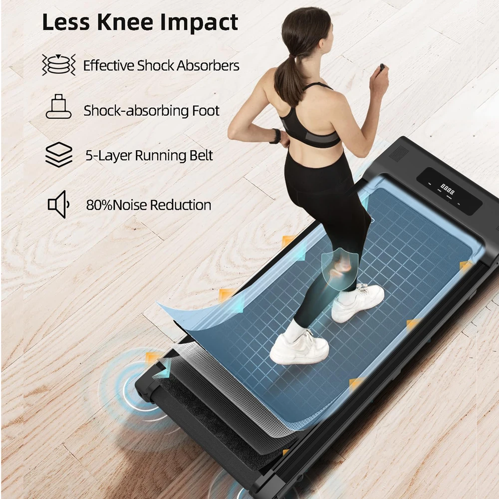 Under Desk Treadmill, Walking Pad, Portable Treadmill with Remote Control LED Display, Walking Jogging Machine