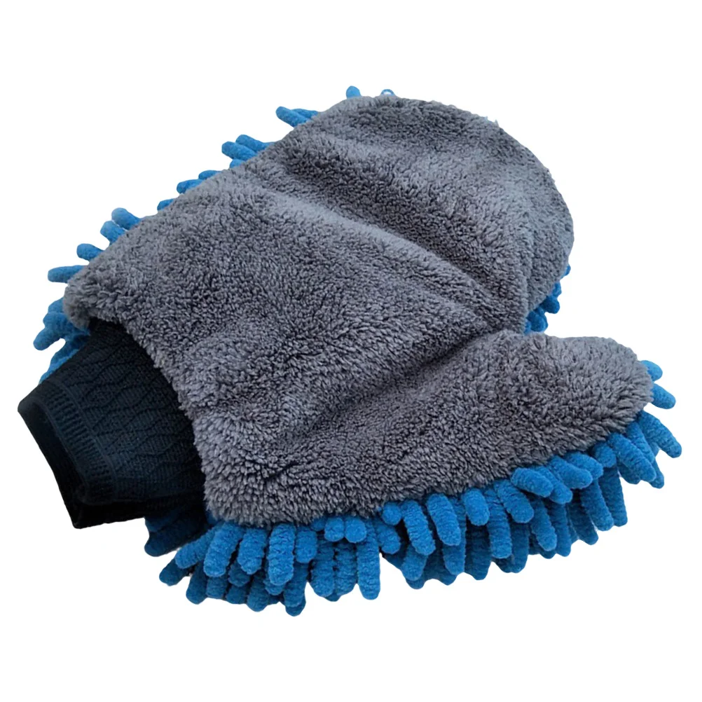 

1pc Coral Fleece Car Wash Gloves Waterproof Lint Free Scratch Resistant Quick Drying For Car Truck Motorcycle Boat Rv Home