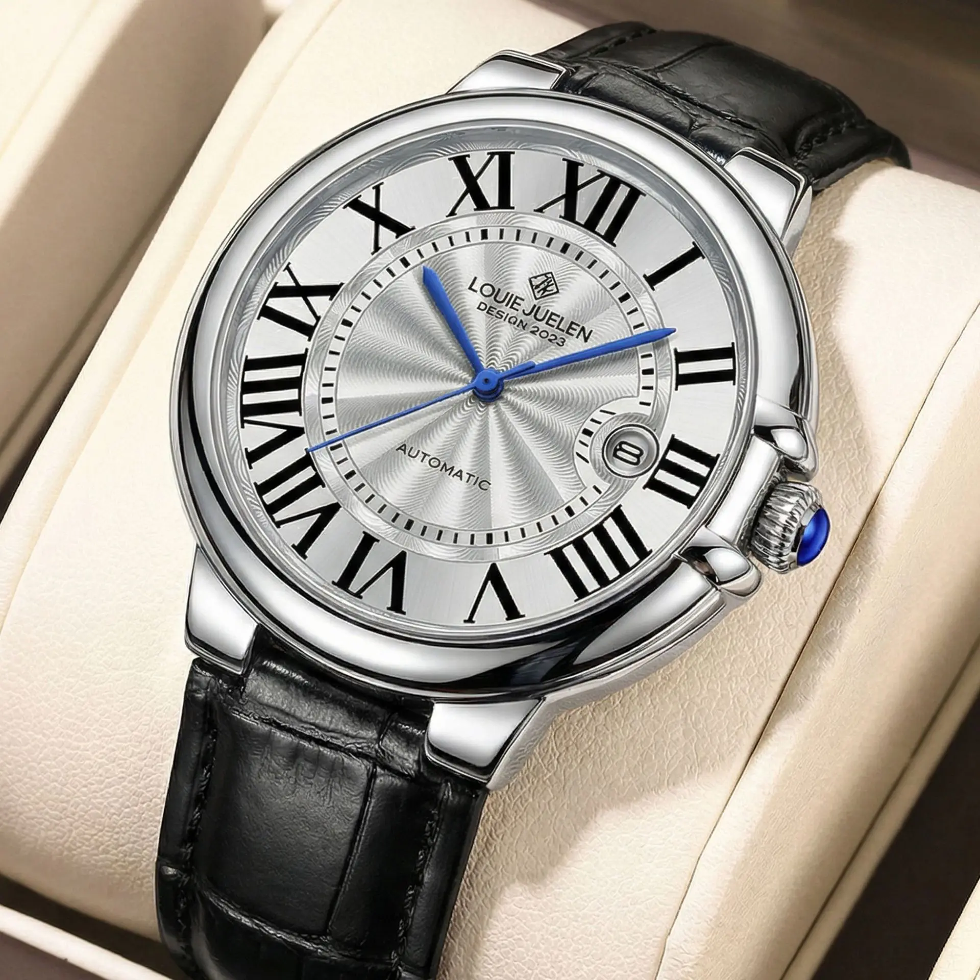 stainless-steel-new-louie-juelen-men's-blue-balloon-series-self-wind-automatic-mechanical-watch-for-men