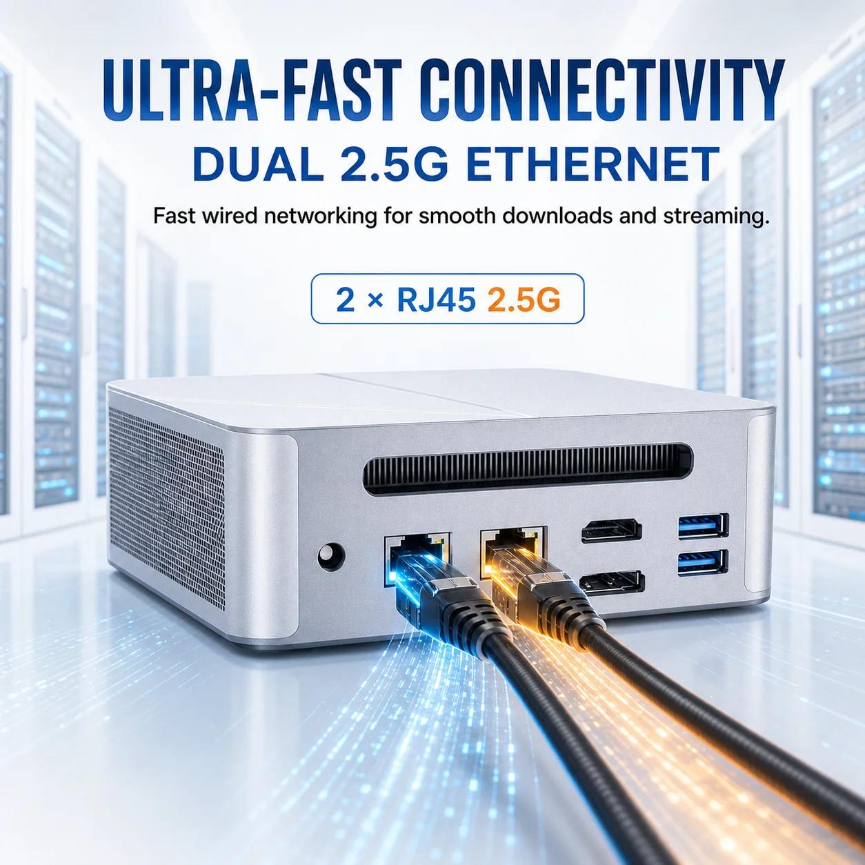 The Ninkear L12 Pro mini PC is equipped with an Intel Core i9-12900HK processor, 16 GB of DDR4 memory, 1TB SSD, two 2.5G Ethernet ports, and WiFi 6; it supports Windows and Linux operating systems.
