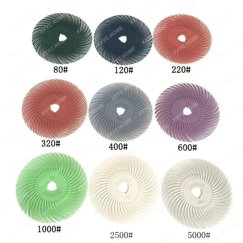 

jewelry making kit Grit 80# to 5000 3 Inches 3M Radial Bristle Brush Gold Polishing Discs 10pcs/lot jewelry tools