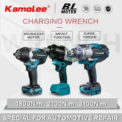 Kamolee 1800/2100/3100N.m High Torque Wireless Charging Wrench Repair Special Tool Compatible with Makita 18-24V Battery