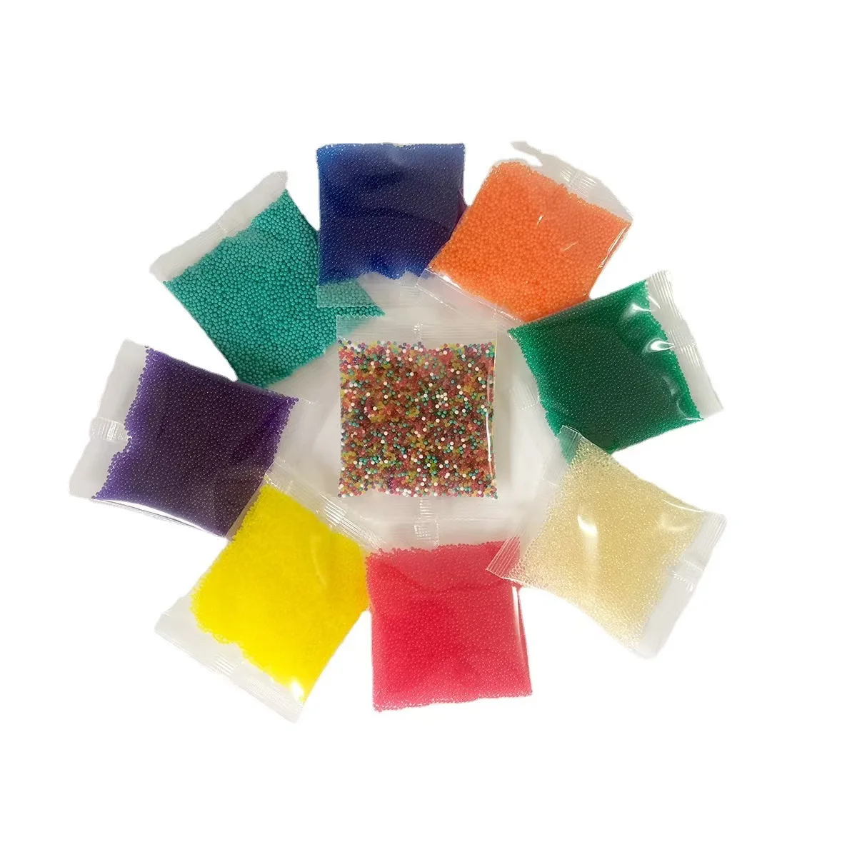 YBulk حقيبة كبيرة 7- 8 مللي متر كرات جل الماء الرخام الصلب ماصة نقع قنابل المياه ماتي حليبي الأبيض مضيئة فقاعة كريستال الطفل #1