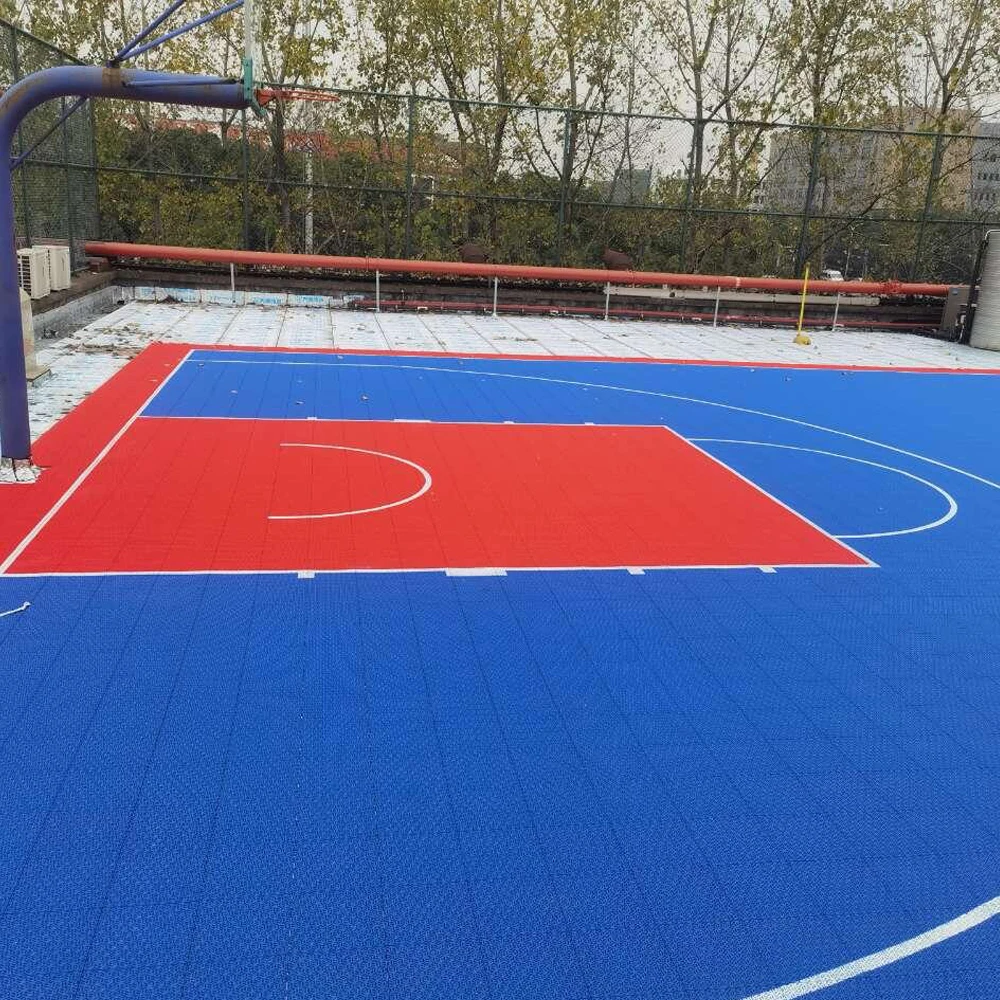 

Beable Outdoor Temporary Basketball Tennis Training Court Flooring PP Material Interlocking Tile Construction With Lines LOGO