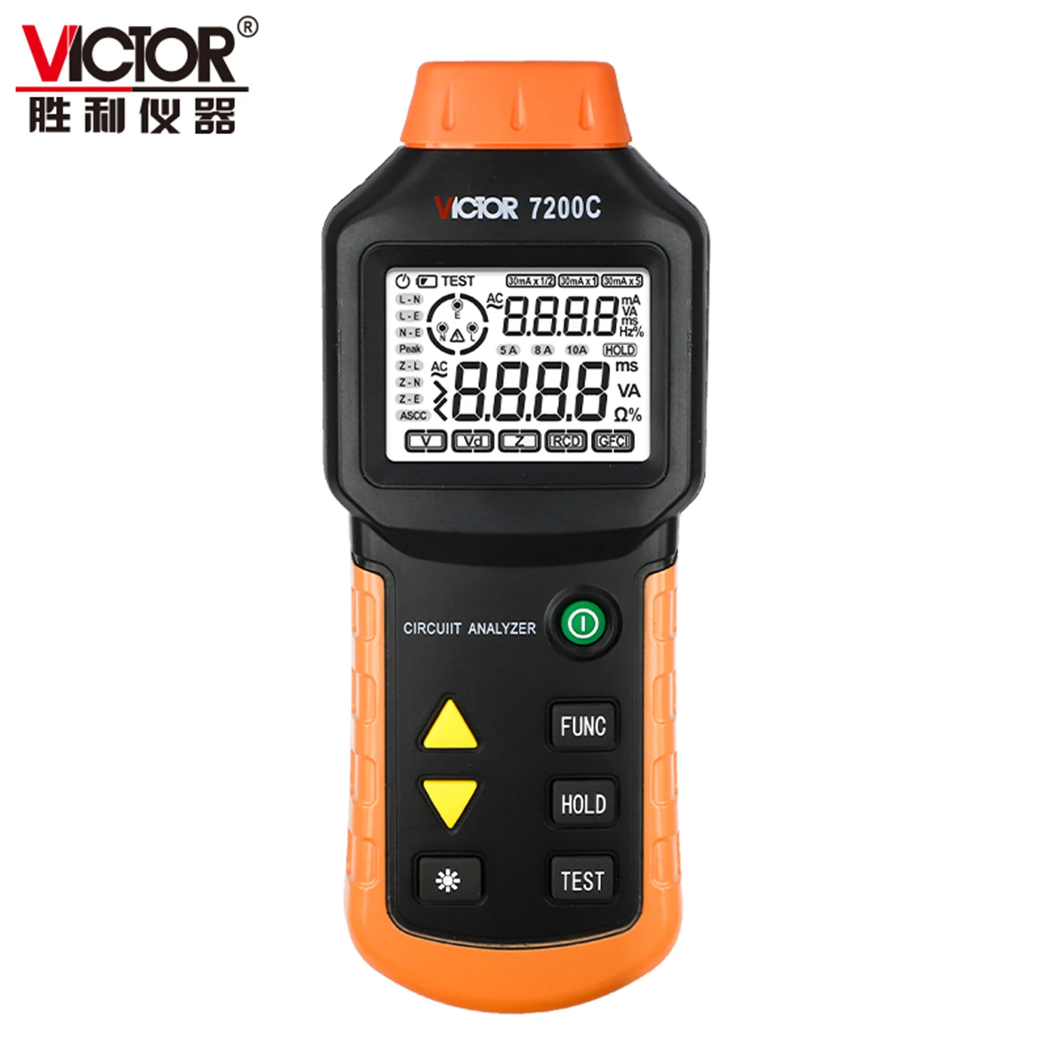 VICTOR 7200C DIGITAL CIRCUIT ANALYZER High Definition LCD Screen VC7200C RMS Socket Tester Compared w/ IDEAL Sure Test.