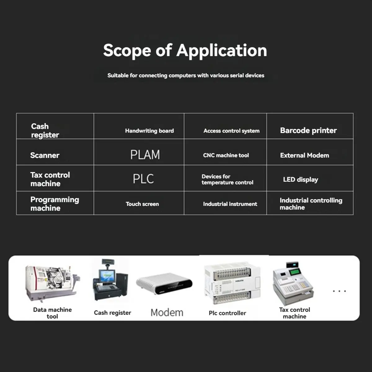 AA19 USB to RS232 Converter DB9 Serial Port Cable Industrial 9-Pin Conversion Cable DB9 Male Female Data Transmission Wire