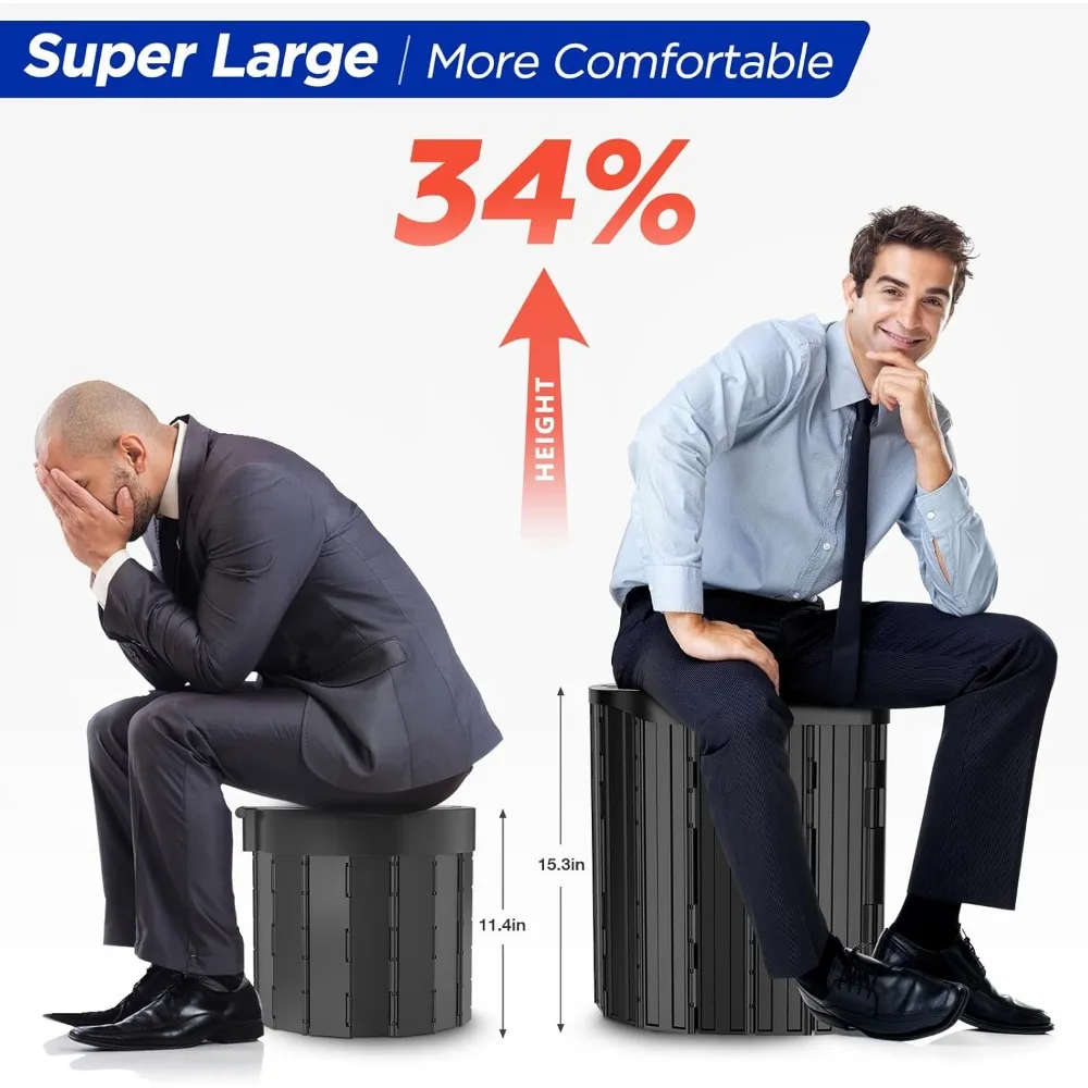 خيمة تواليت محمولة للخصوصية منبثقة للبالغين - قعادة تخييم مقاس XL مع دش خارجي وخيمة تغيير