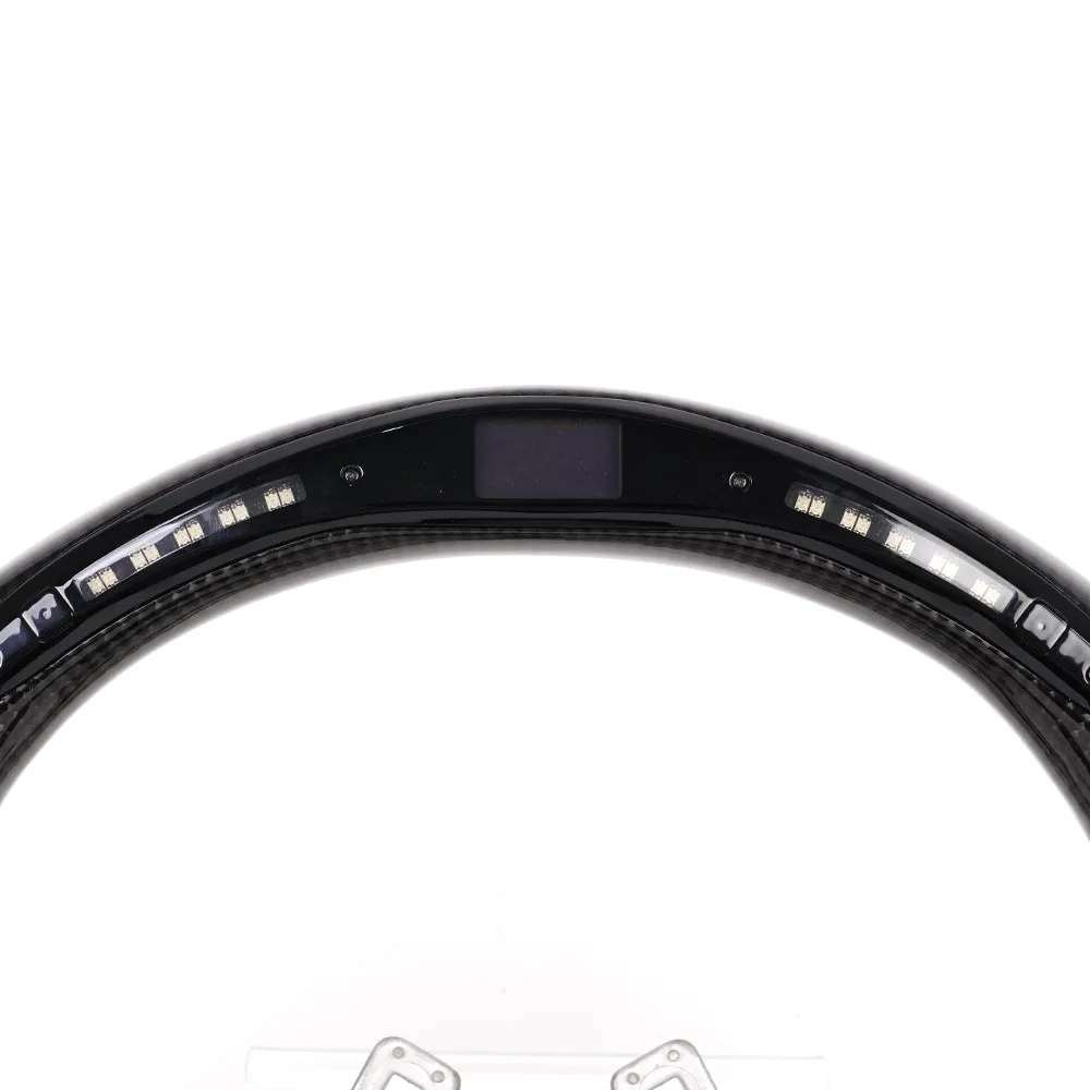 LED Carbon Fiber Steering Wheel For Dodge RAM 1500 2500 3500 2012-2018 Preforated Leather Red Stitching No Heat Car Accessories