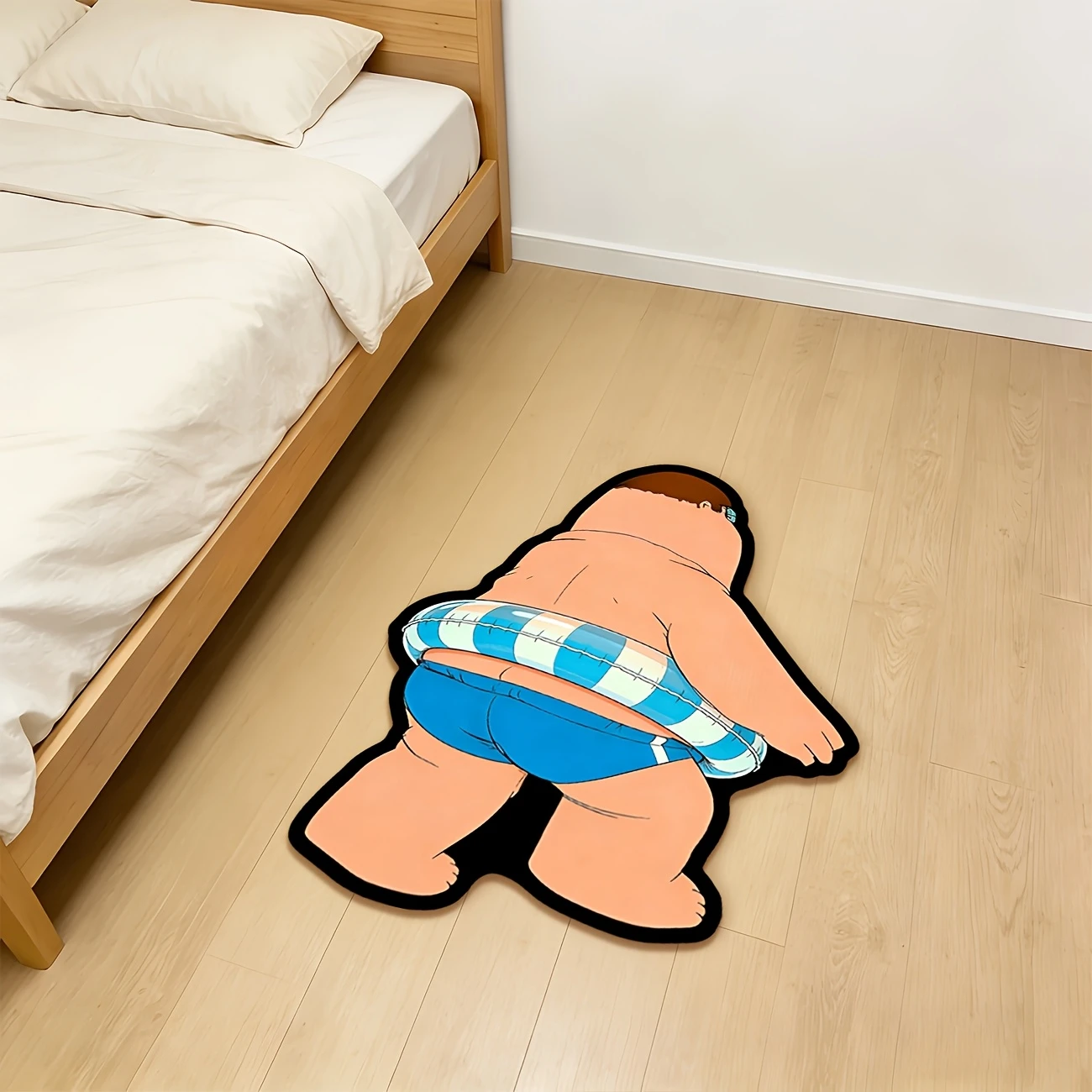 VIKAMA Fun Cartoon Character Rug Non Slip Indoor Outdoor Entryway Rug Water Absorbent Bath Mat Cute Kids Room Home Decor