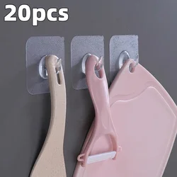 Transparent Self Adhesive Hooks Door Wall Mounted Hanger Hook Suction Heavy Load Rack Kitchen Bathroom Organizer Holder