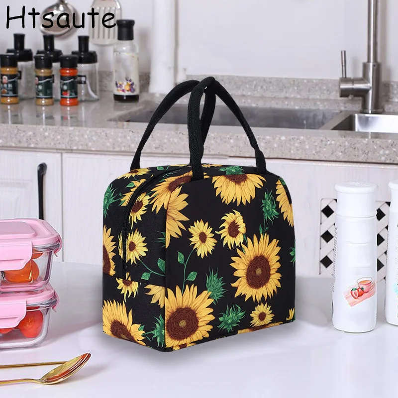 断熱ランチバッグポータブル厚手のアルミ箔鮮度保持ランチボックス収納ハンドバッグ旅行食品弁当パックボルサテルミ