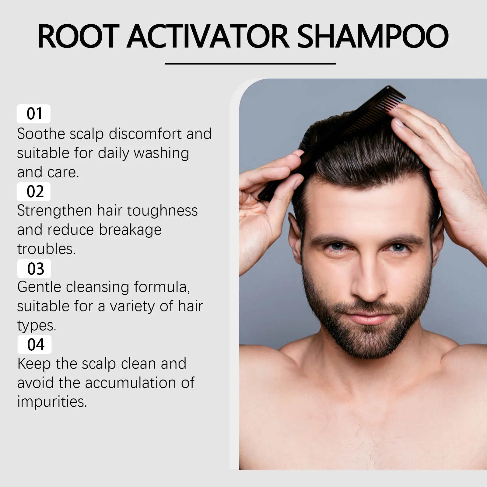 

East Moon Hair Thickening Shampoo Add Volume Thicken Hair Promote Hair Health Strengthen Root Refresh Scalp Herbal Care Shampoo