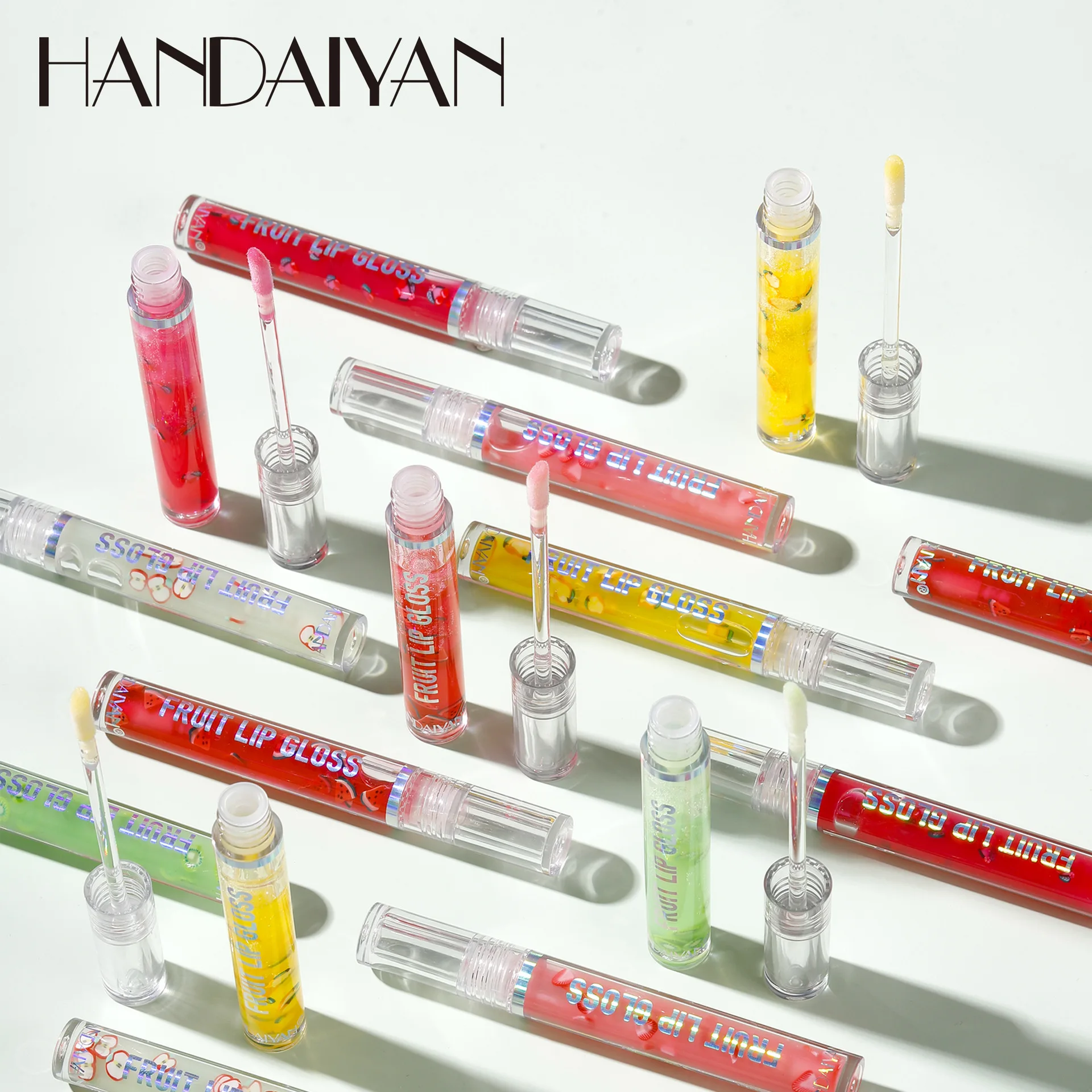 HANDAIYAN 6 colori frutta lucidalabbra idratare idratante illumina chiaro lucidalabbra impermeabile duraturo vendite calde moda olio per labbra 3ml