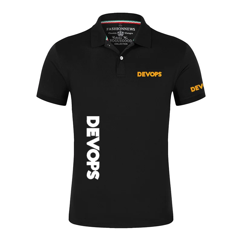 Men Devops- The Real Definition of DEVOPS Polo Shirt New Summer Lapel Fashion Short Sleeve Business Comfortable Casual T-Shirt