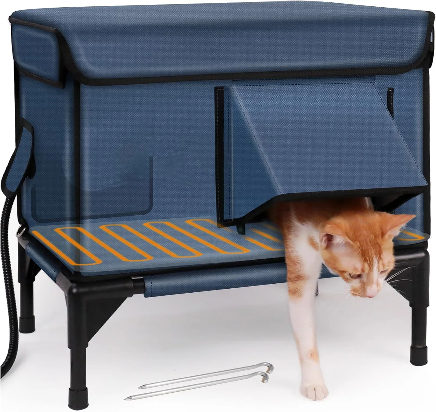 Waterproof Cat Houses Outdoor Foldable Cats Houses Heating Insulation Windproof Cats Bed Pet Kitten Safety Sunproof Beds Product