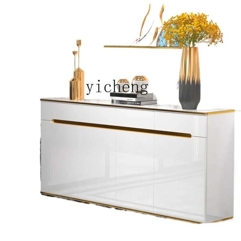 

shoe cabinet, large capacity and space saving at the entrance of the home, against the wall entrance, rock slab foyer cabinet