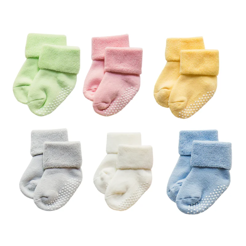 

2Pair/lot New autumn and winter children's socks For 1-3 years old non-slip boys and girls socks