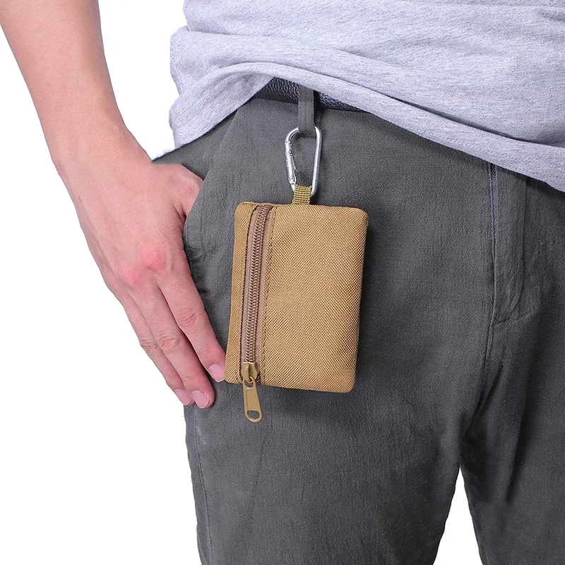 

1PCS Mini Tactical Wallet Men's EDC Molle Pouch Portable Key Card Case Coin Purse Hunting Bag Zipper Pack Multifunctional Bag