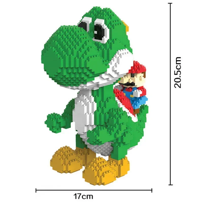 2000pcs Mario Mini Blocks Big Model Size Yoshi  Anime DIY Micro Building Block Toys Auction  Toy Kids Gifts