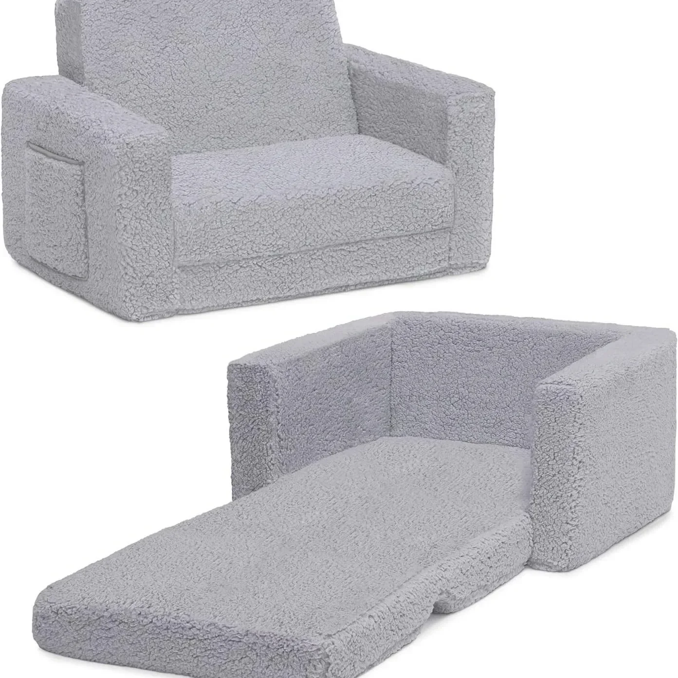 Lamb wool children's folding sofa baby lunch break chair reading corner compressible packaging