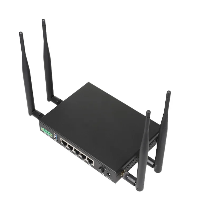 Enterprise Grade Office Router WiFi6 AX1800 BLE Multi Port Openwrt External Antenna 5g Wireless Router With Sim Card Slot