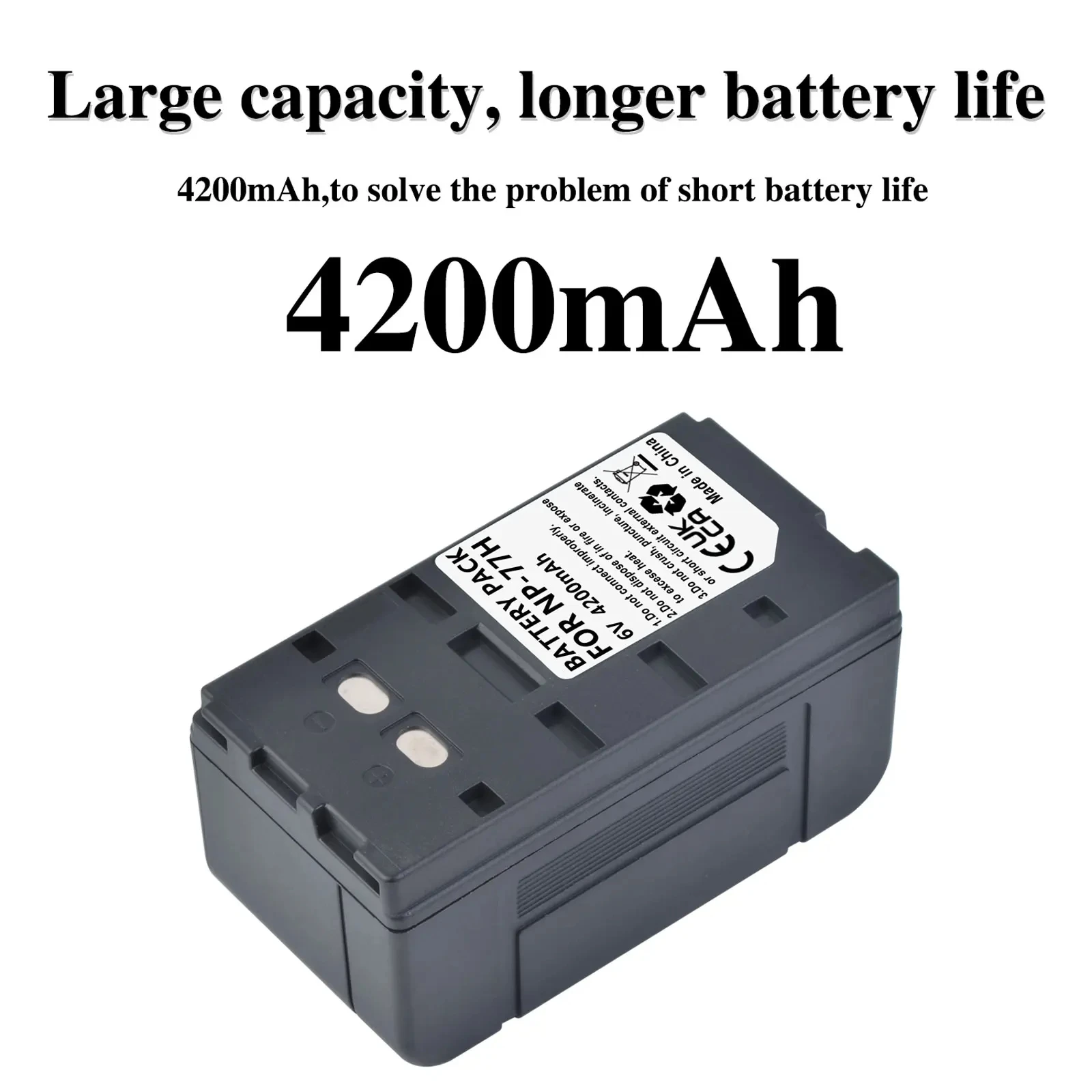 4200mAh NP-77H Replacement Ni-Mh Camera Battery for Sony NP-66 NP-67 NP-68 NP-77 NP-98 NP-77H NP-55