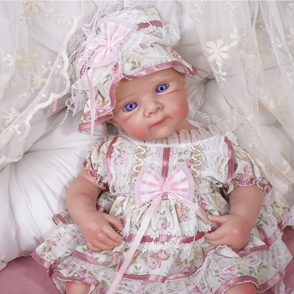 Baby Girl Lifelike Full Body Silicone Reborn Dolls Soft Handmade Newborn Dolls for Collector Gift