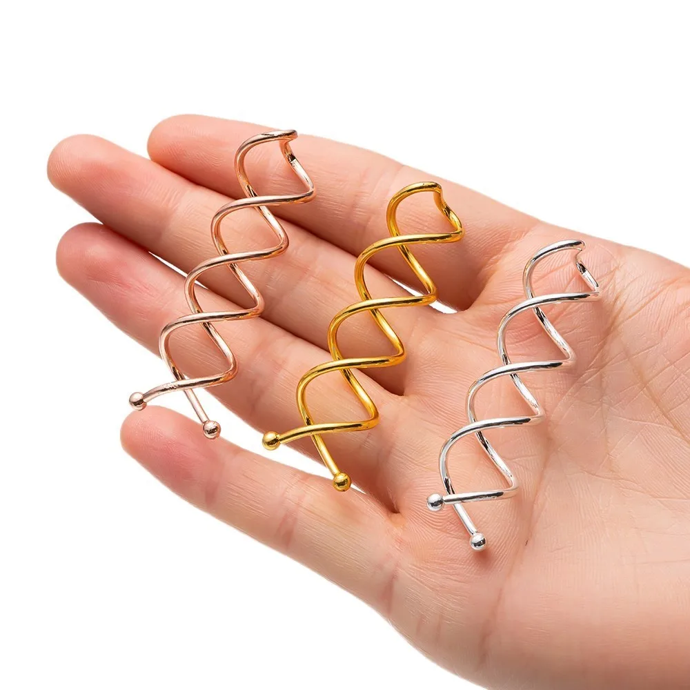 10 Stuks Metalen Spiraal Pin Haarclip Twist Kam Haarspelden Hoofddeksels Accessoires Voor Vrouwen Meisjes Bruids Haarspeld Accessoires Ornamenten