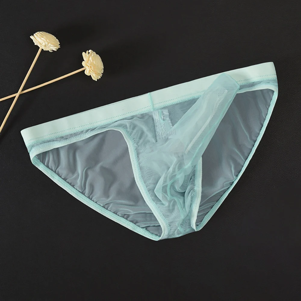 Celana dalam pria seksi, celana dalam G-String naik rendah, celana dalam Breathable Bikini tipis elastis pria warna Solid