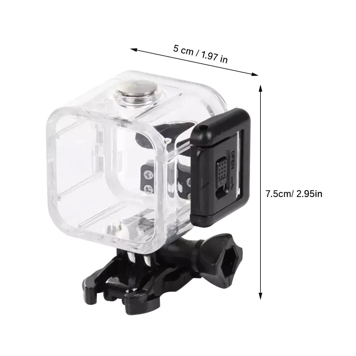 Transparent Waterproof Protective Housing Cover for 5 Session ABS Sturdy Dive Case Slim Lightweight Underwater Camera