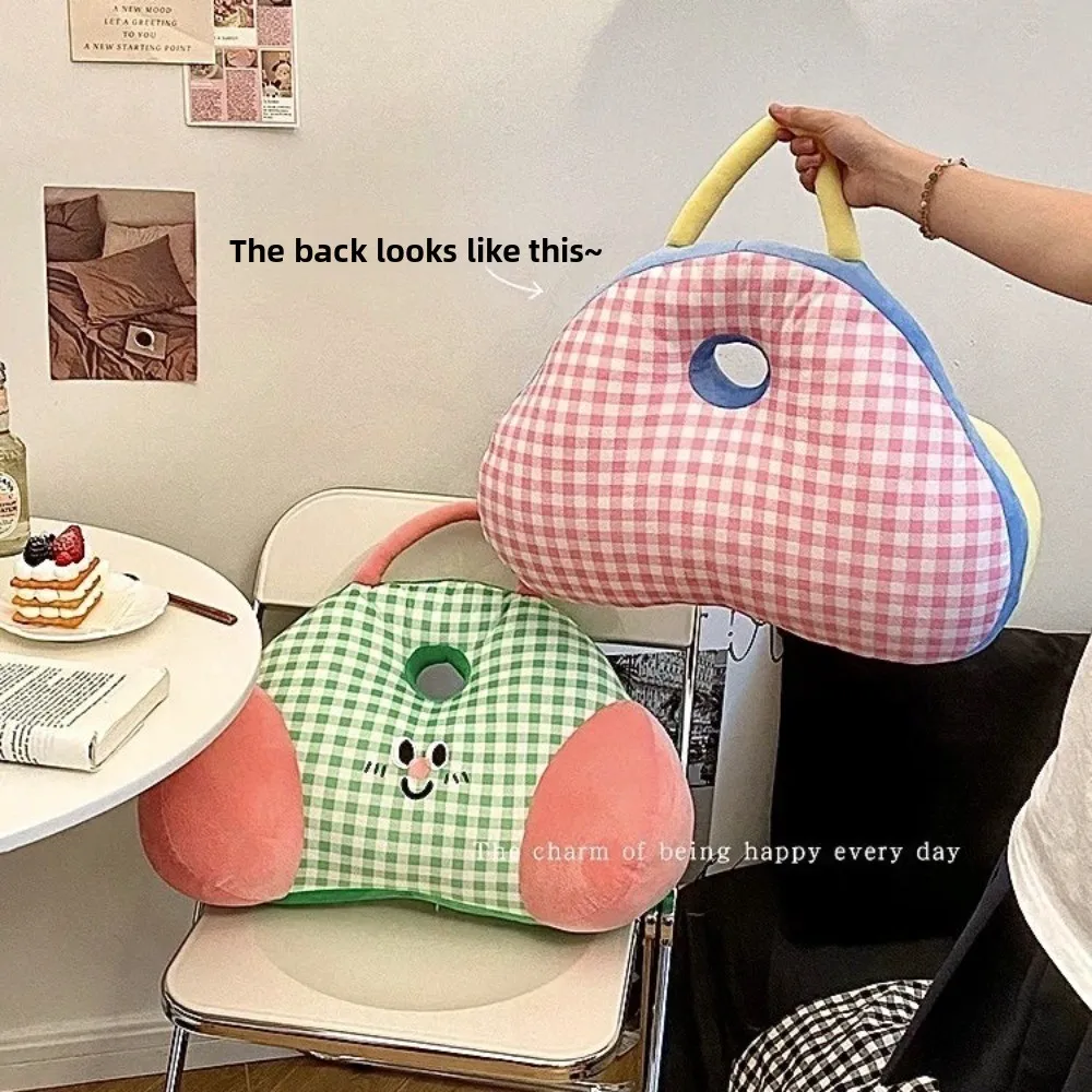 New Cartoon Pillow Seat Cushion Breathable Rebound Office Chair Pad Ultra Soft Waist Cushion For Long Sitting Lumbar Support
