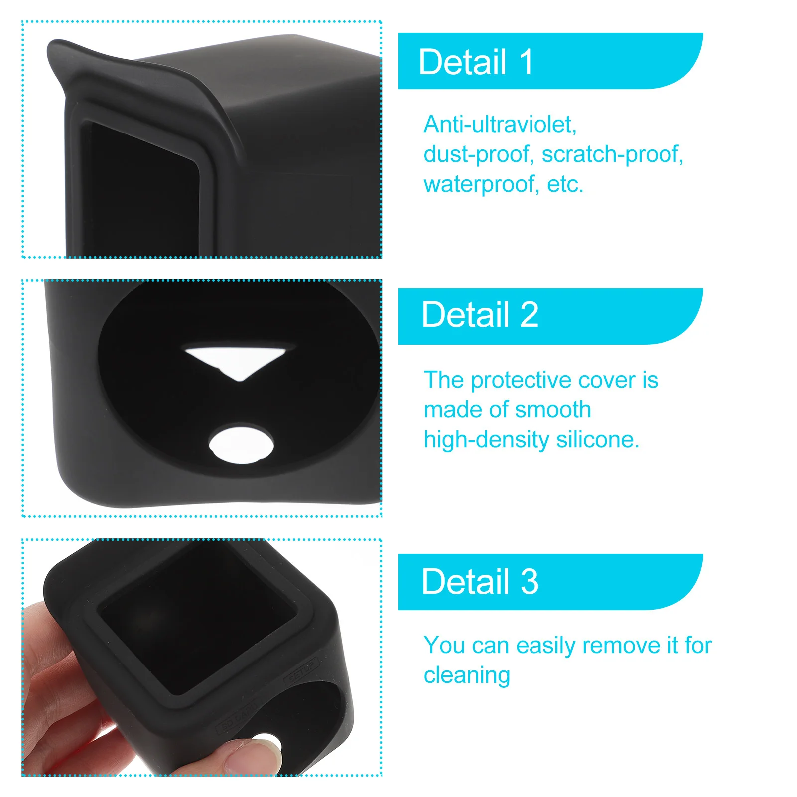 

Silicone Camera Case Flexible Waterproof Protective Cover For Outdoor Security Surveillance Monitor Compatible With Wyze Cam V3