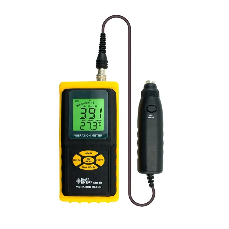 

New Smart Sensor AR63B Vibration Meter Digital High Precision Tester Vibrometer Acceleration Displacement Analyzer
