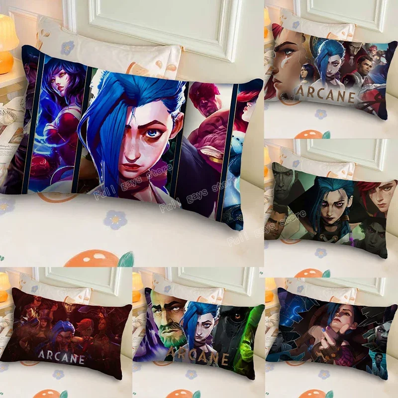 

40X60cm League Of Legends Arcane Season 2 Pillowcase Cartoon Cushion Cover Sofa Room Decor Pillowslip Xmas Ornaments Pillow Case