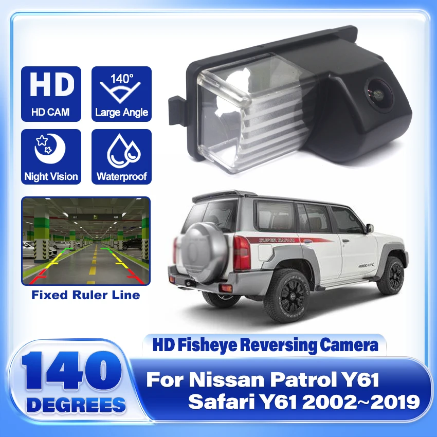 Rear View Camera For Nissan Patrol Y61 Safari Y61 2002~2016 2017 2018 2019 HD CCD Night Vision Reverse Backup Parking Camera