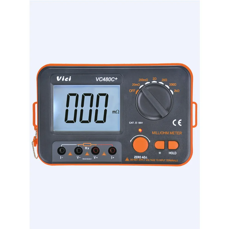 VC480C milliohmmetro digitale ad alta precisione DC Tester a bassa resistenza rilevabile trasformatore di resistenza circuito ohmmetro