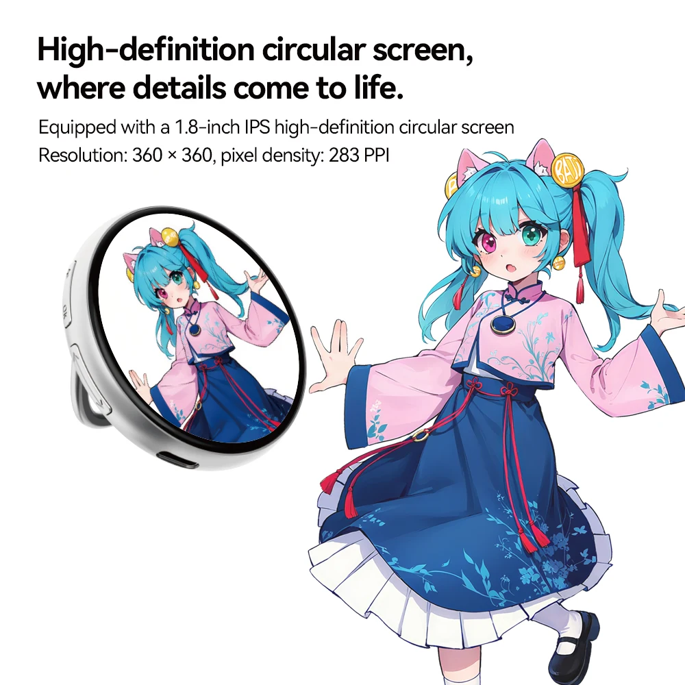 Dynamic Electronic Display Outdoors Small Pendant Fashionable Two-Dimensonal Badge Digital Show Sceen Home Decor